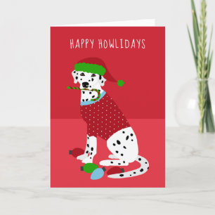 Happy Howlidays Dalmatian Christmas Holiday Card