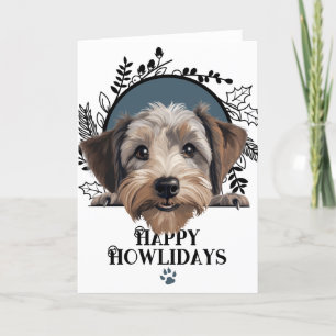Happy Howlidays Dandie Dinmont Terrier Christmas Holiday Card