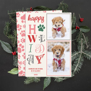 Happy Howlidays Dog Christmas Picture Custom Photo Holiday Card
