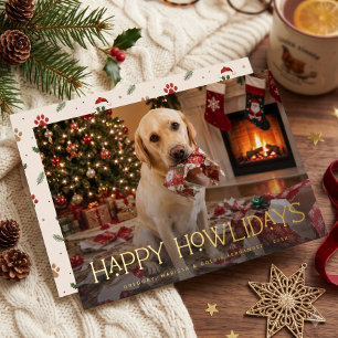 Happy Howlidays Dog Funny Photo Christmas
