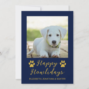 Happy Howlidays Dog Photo Christmas Holiday Card