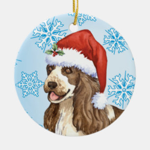 Happy Howlidays English Cocker Spaniel Ceramic Tree Decoration