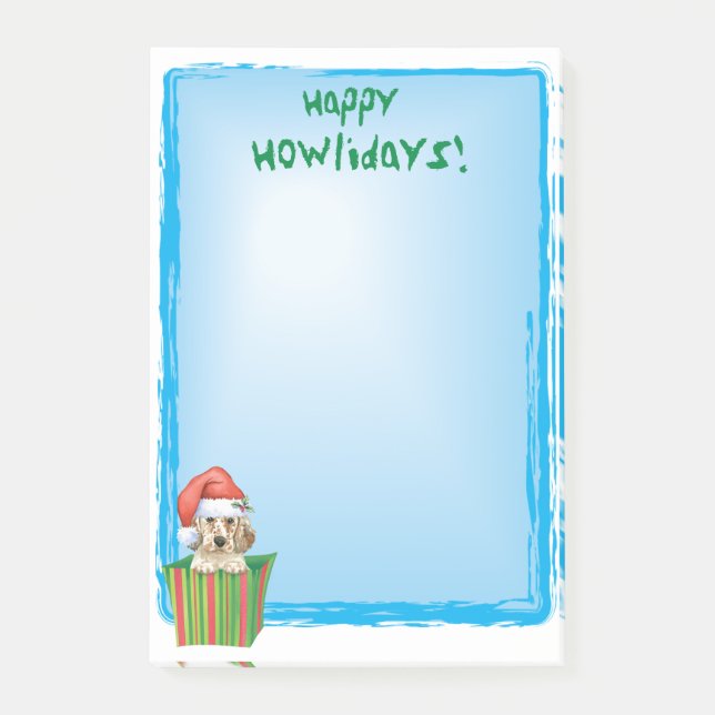 Happy Howlidays English Setter Post-it Notes (Front)
