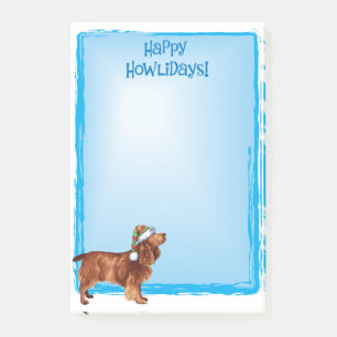 Happy Howlidays Field Spaniel Post-it Notes