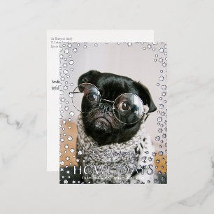 Happy Howlidays Foil Paw Print Dog Holiday