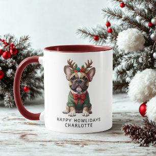 Happy Howlidays French Bulldog Frenchie Coffee Mug
