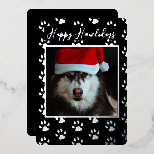 Happy Howlidays From The Dog Paw Print Photo