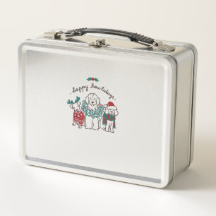 Happy Howlidays Funny Dog Christmas Gift  Metal Lunch Box