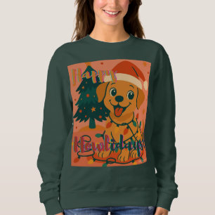 Happy Howlidays! Funny Santa Dog Sweatshirt