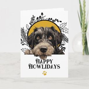 Happy Howlidays Giant Schnauzer Dog Christmas Holiday Card