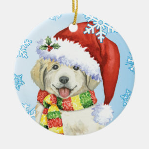 Happy Howlidays Great Pyrenees Ceramic Tree Decoration