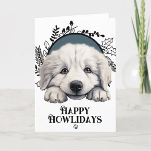 Happy Howlidays great pyrenees Dog Holiday Card