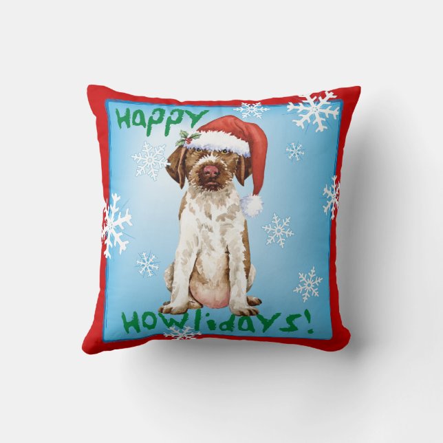 Happy Howlidays GWP Throw Pillow (Back)