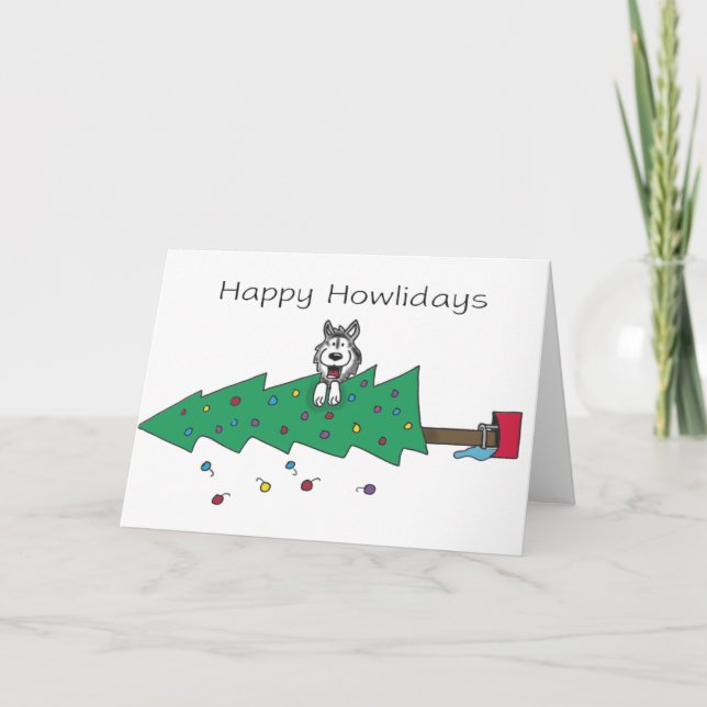 Happy Howlidays Holiday Card (Front)