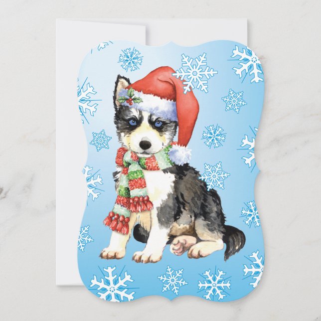 Happy Howlidays Husky Holiday Card (Front)
