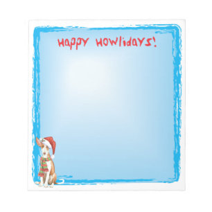 Happy Howlidays Ibizan Hound Notepad