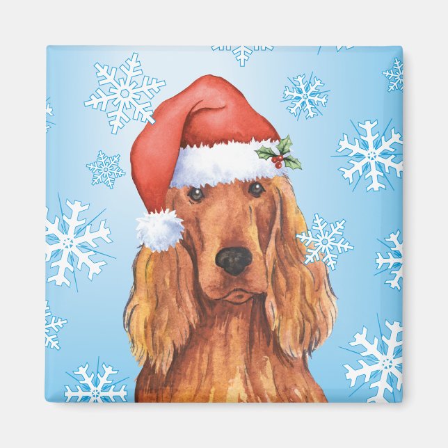 Happy Howlidays Irish Setter Magnet (Front)
