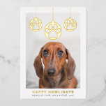 Happy Howlidays Modern Simple Dog Photo<br><div class="desc">Spread some holiday cheer with this fun modern “Happy Howlidays” Christmas card with gold,  silver or rose gold real foil.</div>