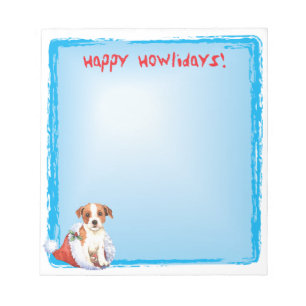Happy Howlidays Parson Russell Terrier Notepad