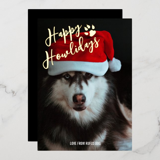 Happy Howlidays Personalised Photo (Front/Back)
