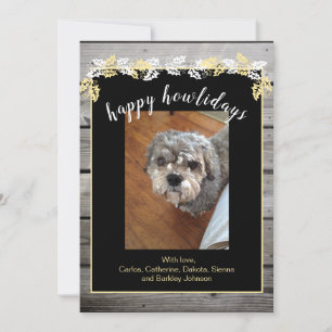 Happy Howlidays Pet Lover Holiday Photo Card