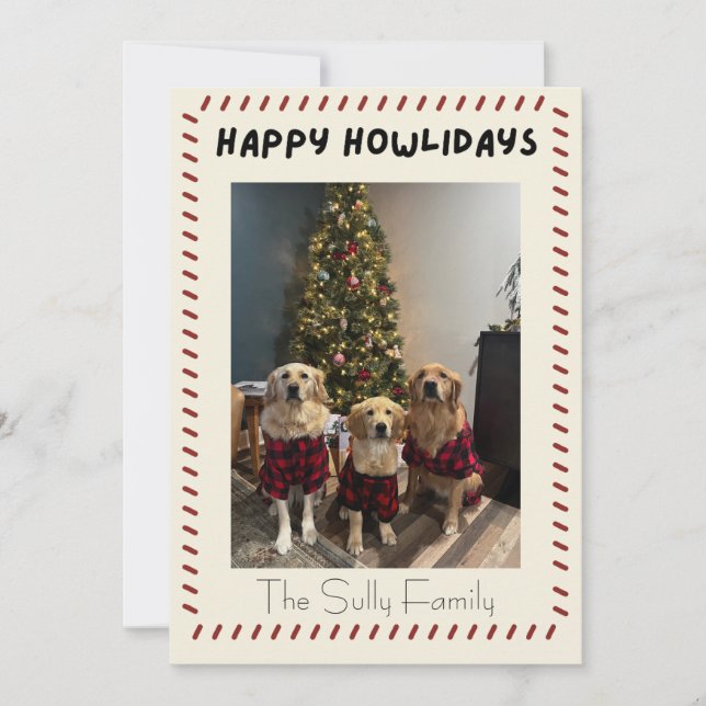 Happy Howlidays Photo Card (Front)