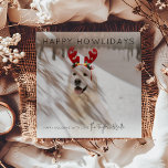 Happy Howlidays | Photo Christmas Holiday Card<br><div class="desc">Jumpstart your festive season with our adorable and heartwarming pet photo Christmas cards. Personalised to carry your names,  these cards have a sweet twist of 'HAPPY HOWLIDAYS' greetings. Your friends and family are guaranteed to be charmed,  creating a joyful Christmas atmosphere. The perfect keepsake for this holiday season!</div>