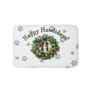 Happy Howlidays Photo Image Bath Mat