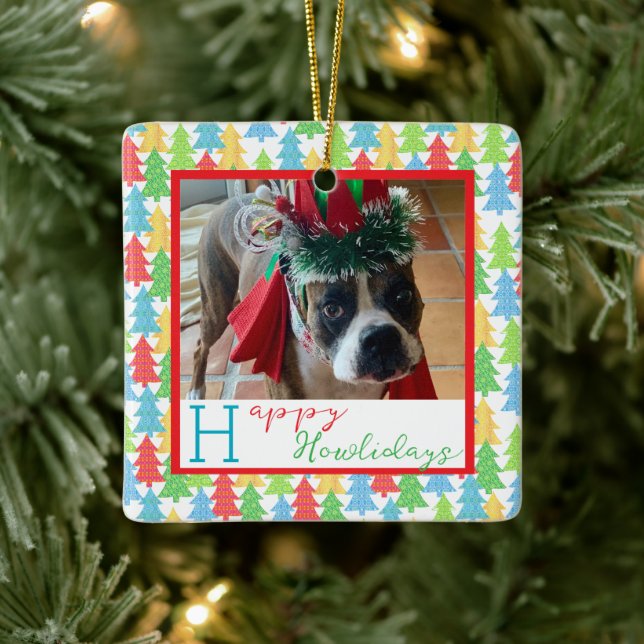 Happy Howlidays Photo Ornament (Tree)
