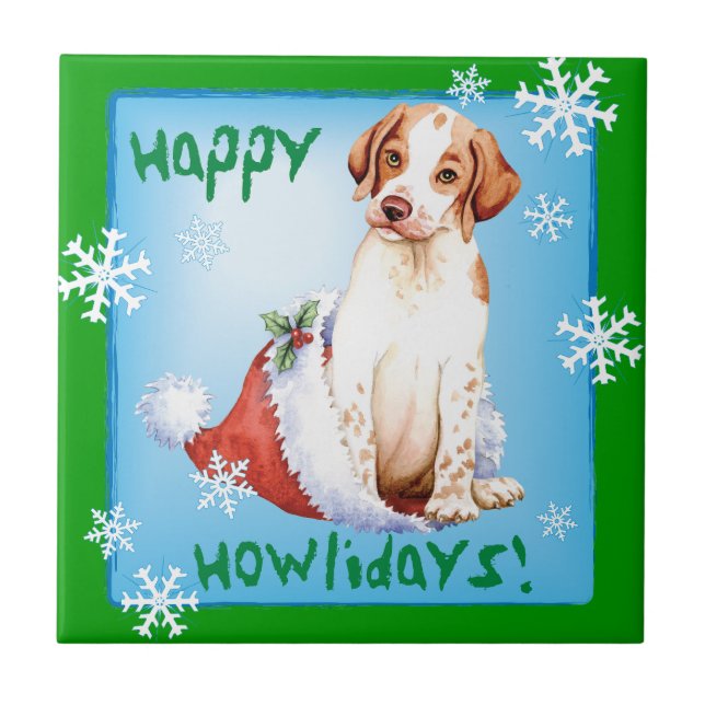 Happy Howlidays Pointer Tile (Front)