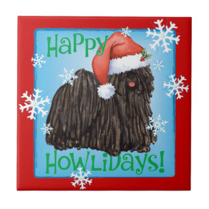 Happy Howlidays Puli Tile