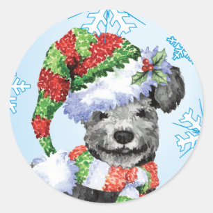 Happy Howlidays Pumi Classic Round Sticker