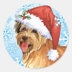 Happy Howlidays Pyrenean Shepherd Classic Round Sticker