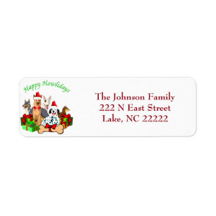 Happy Howlidays Return Address Labels