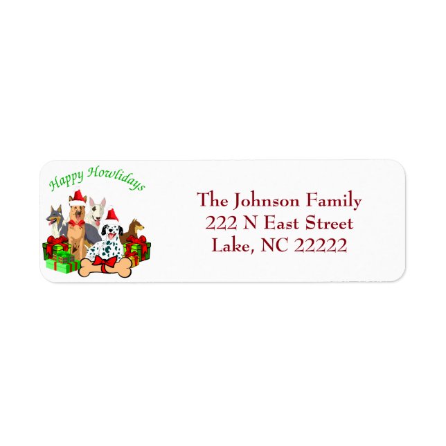 Happy Howlidays Return Address Labels (Front)