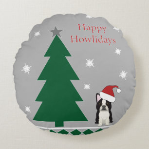 Happy Howlidays Round Cushion