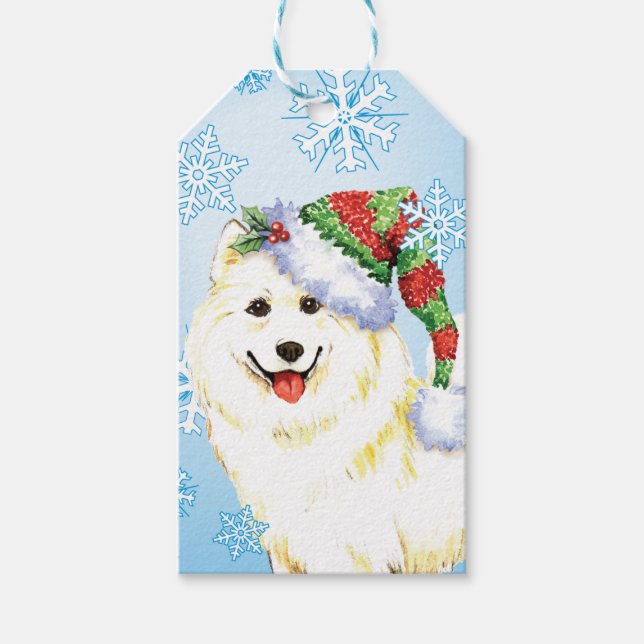 Happy Howlidays Samoyed Gift Tags (Front)