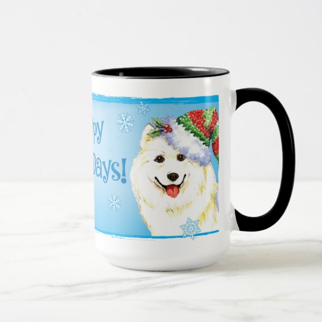 Happy Howlidays Samoyed Mug (Right)