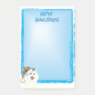 Happy Howlidays Samoyed Post-it Notes