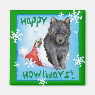 Happy Howlidays Schipperke Magnet