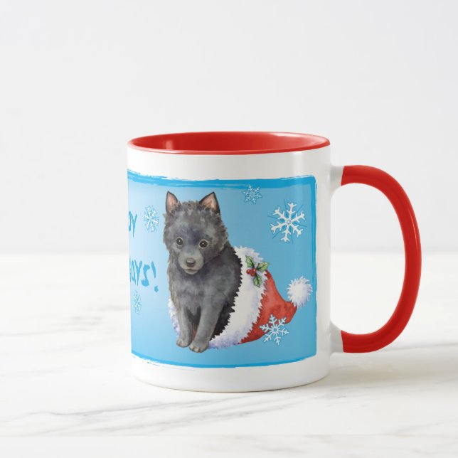 Happy Howlidays Schipperke Mug (Right)
