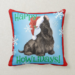Happy Howlidays Scottish Terrier Cushion