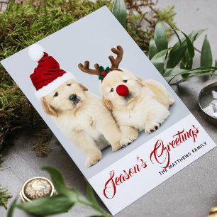 Happy Howlidays Season's Greetings Photo Christmas Holiday Card