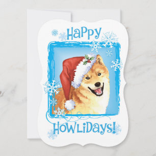 Happy Howlidays Shiba Inu Holiday Card