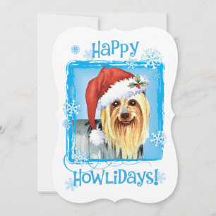 Happy Howlidays Silky Terrier Holiday Card