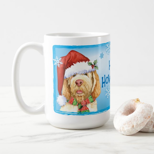 Happy Howlidays Spinone Italiano Coffee Mug (With Donut)