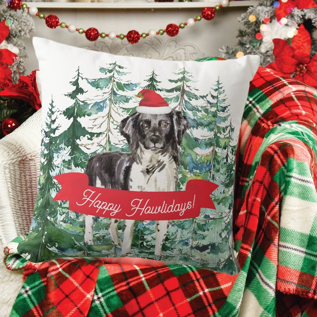 Happy Howlidays Stabyhoun Dog Cushion (Creator Uploaded)