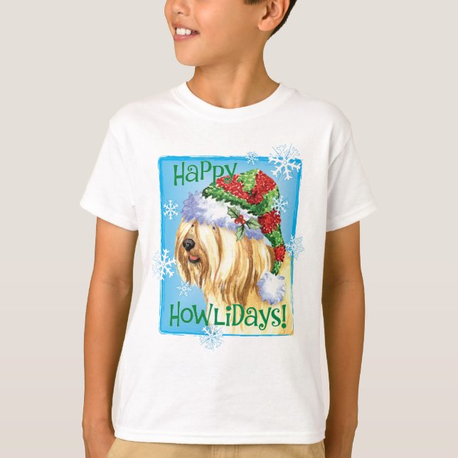 Happy Howlidays Tibetan Terrier T-Shirt (Front)