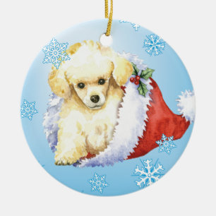 Happy Howlidays Toy Poodle Ceramic Tree Decoration