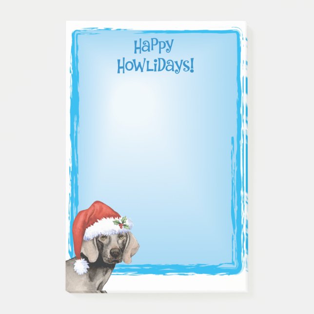 Happy Howlidays Weimaraner Post-it Notes (Front)